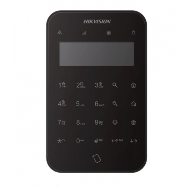 Bezprzewodowa klawiatura LCD Hikvision DS-PK1-LT-WE z funkcją tagowania, czarna Bezprzewodowa klawiatura LCD Hikvision DS-PK1-LT-WE z funkcją tagowania, czarna